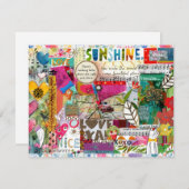 混合メカラフルディアあいさつ感動的カード 招待状 (正面/裏面)