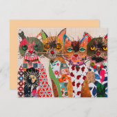 混合メカラフルディアCatコラージュのグリーティングカード サンキューカード (正面/裏面)