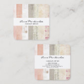 混合メディアのコラージュ スクエア名刺 (正面/裏面)