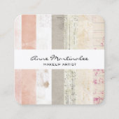 混合メディアのコラージュ スクエア名刺 (正面)