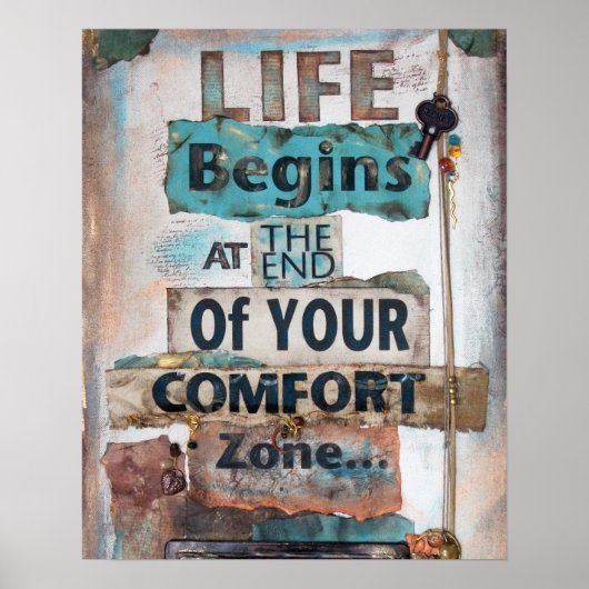 混合メディアのライフは心地よい・ゾーンのプリント終了を開始 ポスター (正面)