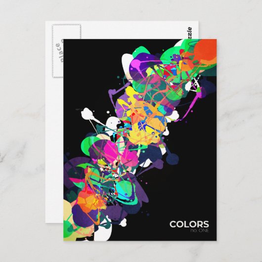 混合メディアの色1 ポストカード (正面/裏面)