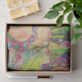 混合メディアの花園のティッシュペーパー 薄葉紙 (ギフト)