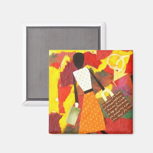 混合メディアアカラフルート磁石 マグネット (正面/裏面)