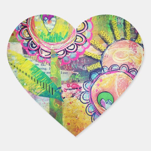 混合メディアグラワーガーデンハートシール ハートシール (正面)