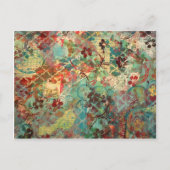 混合メディアハンド色彩の鮮やかデザイン ポストカード (正面)