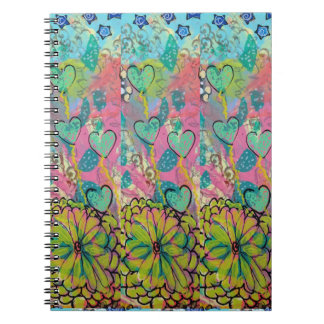 混合メディアハート ノートブック
