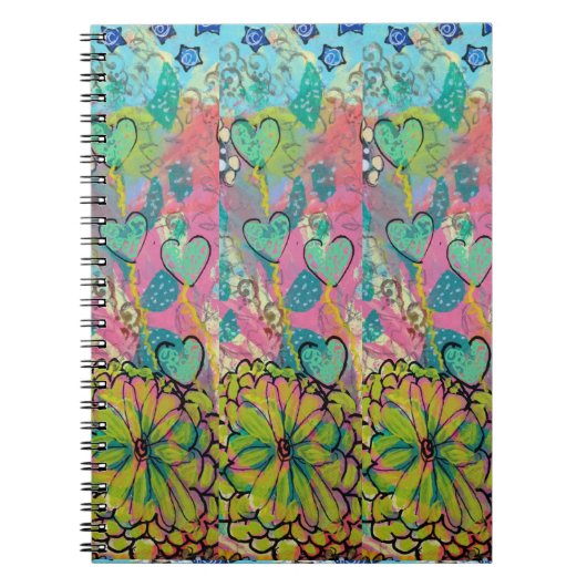 混合メディアハート ノートブック (正面)