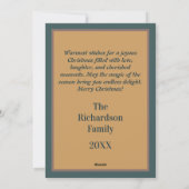 混合メディアートアのクリスマスツリーオーナメント シーズンカード (裏面)