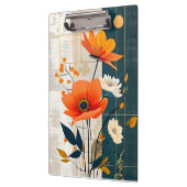 混合メディア上の花の配列 クリップボード (左)