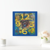 混合メディア壁時計 スクエア壁時計 (ホーム)