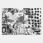 混合メディア文字のコラージュまたはデコページ紙 ラッピングペーパーシート (正面3)