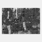 混合メディア文字のコラージュまたはデコページ紙 ラッピングペーパーシート (正面2)