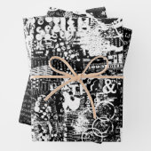 混合メディア文字のコラージュまたはデコページ紙 ラッピングペーパーシート (インサイチュ)