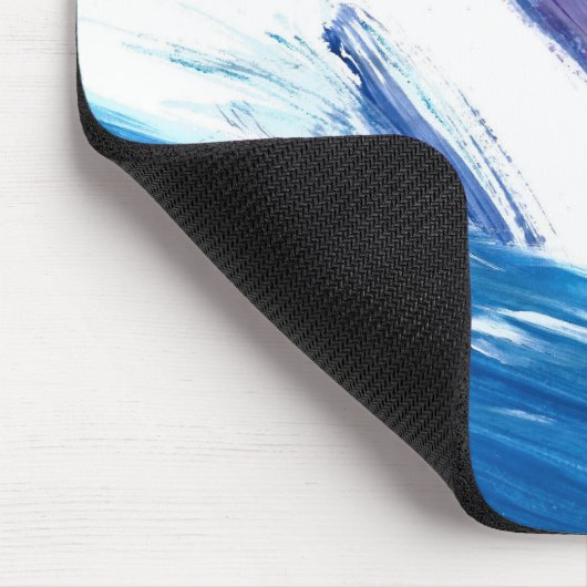 混合メディア水色ブルー抽象芸術 芸術的 マウスパッド (コーナー)