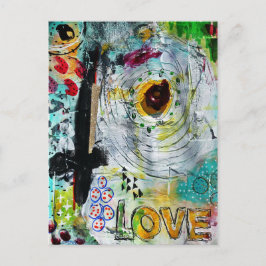 混合メディア ポストカード