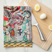 混合メディカラフルアたこキッチンタオル キッチンタオル (四つ折り)