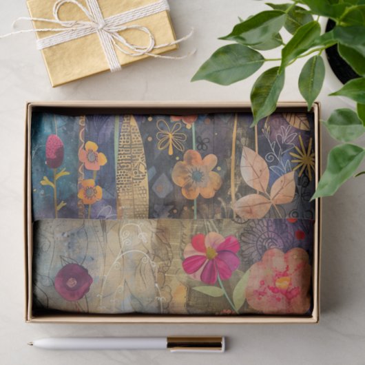 混合メディカラフルアフローラコラージデカップージ 薄葉紙 (ギフト)