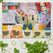 混合メディカラフルア猫コラージキッチンタオル キッチンタオル (折り畳み)