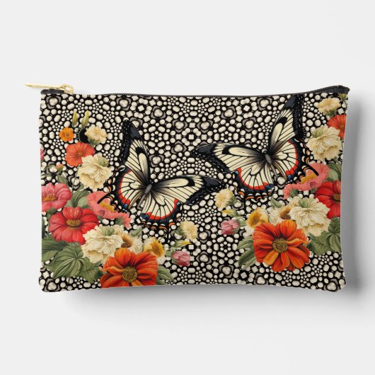 混合メディユニークアフローラ蝶 アクセサリーポーチ (正面)