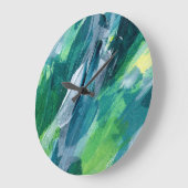 混合メディ絵画アの芸術的デザイン ラージ壁時計 (傾斜)