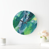 混合メディ絵画アの芸術的デザイン ラージ壁時計 (ホーム)