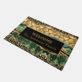 混合モダンアニマルプリント瑪瑙 ドアマット (アングル)