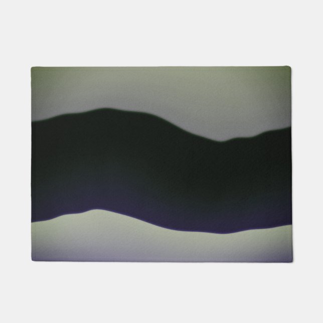 混合モダンリッチ深い灰色パタクールーン ドアマット (正面)