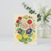 混合ヴィンテージフローラかわいい葉書 ポストカード (スタンド正面)