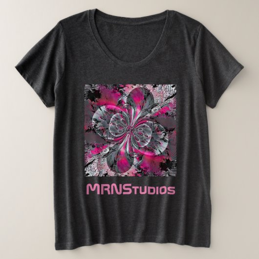 混合信号とサイズTシャツ プラスサイズTシャツ (デザイン正面)