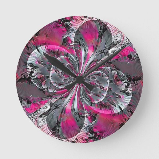 混合信号大型クロック ラウンド壁時計 (正面)