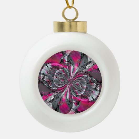 混合信号雪片ペーターのクリスマスオーナメント セラミックボールオーナメント (正面)