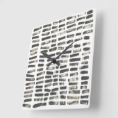 混合信号III スクエア壁時計 (傾斜)