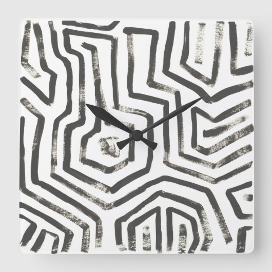 混合信号V スクエア壁時計 (正面)