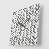 混合信号VII スクエア壁時計 (傾斜)