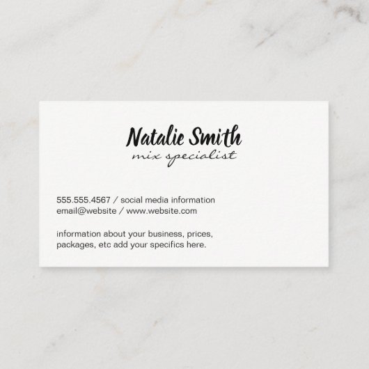 混合学 | Mixed Drinksアイコン 名刺 (裏面)