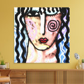 混合感情抽象芸術デジ絵を描タル キャンバスプリント (インサイチュ (リビング))