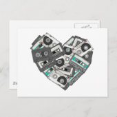 混合感覚カセットテープハート ポストカード (正面/裏面)