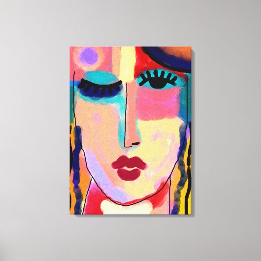 混合感覚抽象芸術デジ絵画タル キャンバスプリント (正面)