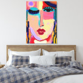 混合感覚抽象芸術デジ絵画タル キャンバスプリント (インサイチュ (寝室))