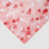 混合抽象芸術赤、白、ピンクのハート 薄葉紙 (詳細)