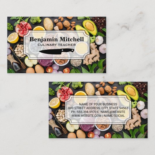 混合果物野菜 名刺 (正面/裏面)