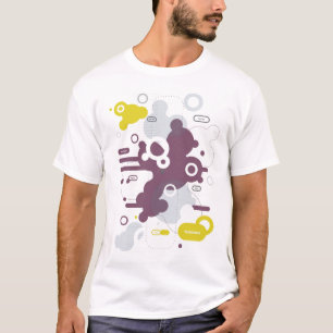 混合機-都市外国の落書きのTシャツ Tシャツ