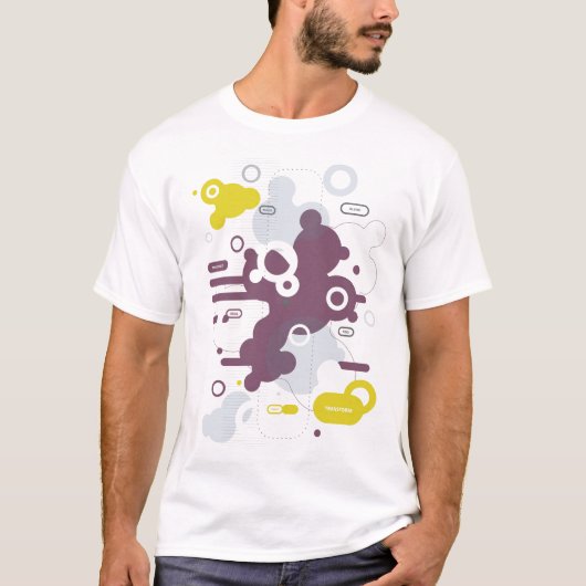 混合機-都市外国の落書きのTシャツ Tシャツ (正面)