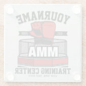 混合武術アーツADD NAME mma戦闘訓練 ガラスコースター (裏面)