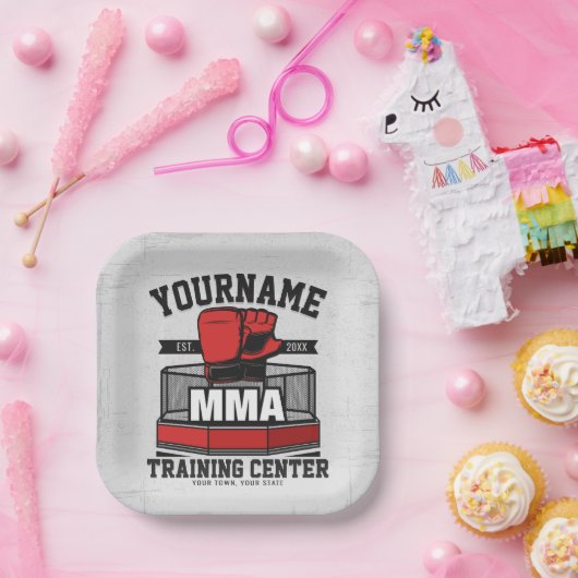 混合武術アーツADD NAME mma戦闘訓練 ペーパープレート (パーティー)