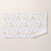 混合水彩ワイルドフラワーパターン バスタオルセット (ハンドタオル)