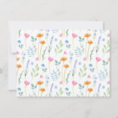 混合水彩ワイルドフラワー サンキューカード (裏面)