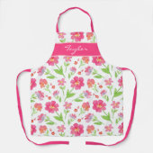 混合水彩花2 エプロン (正面)
