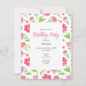 混合水彩花2 招待状 (正面)